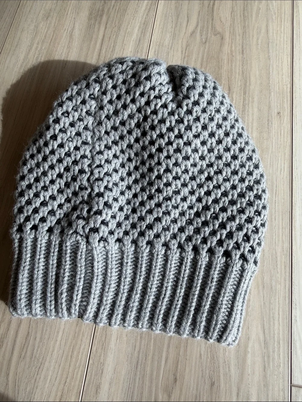 The North Face Light Gray Knit Beanie